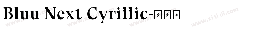 Bluu Next Cyrillic字体转换